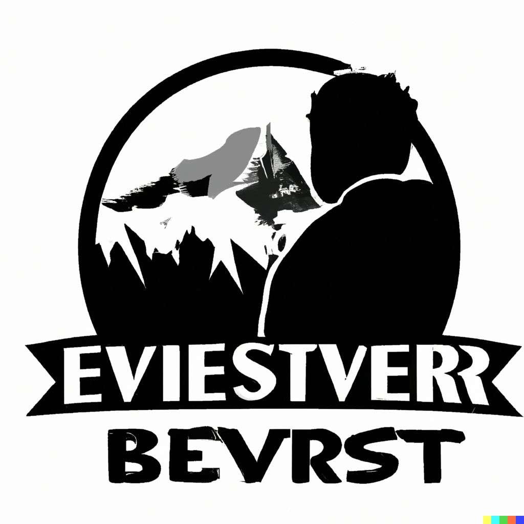 someone gazing at Mount Everest, soccer team emblem design
